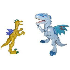 Hero Mashers Jurassic World REX vs VELOCIRAPTOR 7-8" poseable action figures